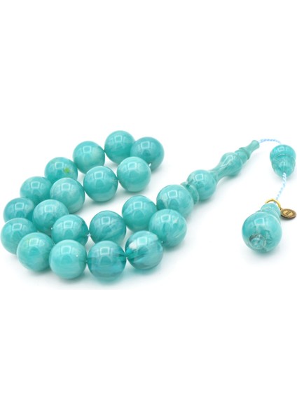 Vefa Usta Imzalı Küre Kesim Mavi Sıkma Kehribar Efe Maskot Tesbih modelleri