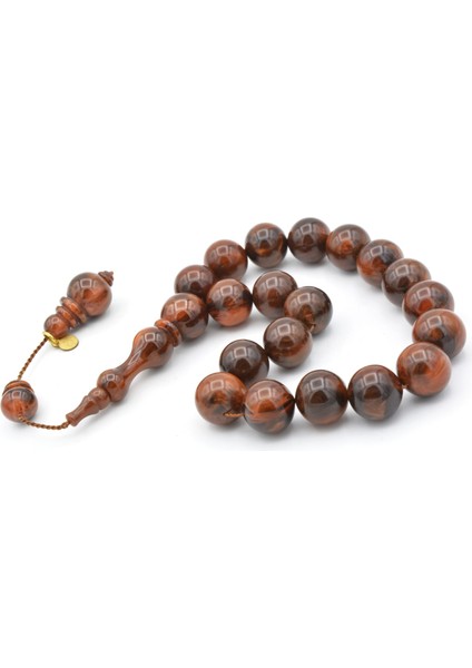 Vefa Usta Imzalı Küre Kesim Kahverengi Sıkma Kehribar Efe Maskot Tesbih fırsatları