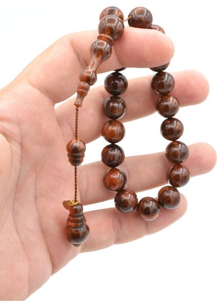 Vefa Usta Imzalı Küre Kesim Kahverengi Sıkma Kehribar Efe Maskot Tesbih indirimleri