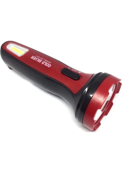 Gold Sılver GS-4531 3 Watt+1 Watt Cob Led'li Şarjlı El Feneri - Lisinya