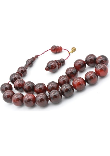 Vefa Usta Imzalı Küre Kesim Bordo Sıkma Kehribar Efe Maskot Tesbih modelleri