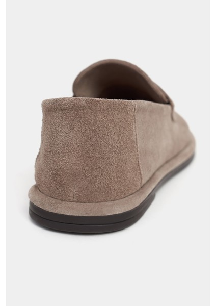 Harold Koyu Bej Hakiki Süet Deri Düz Taban Kadın Ayakkabı indirimleri