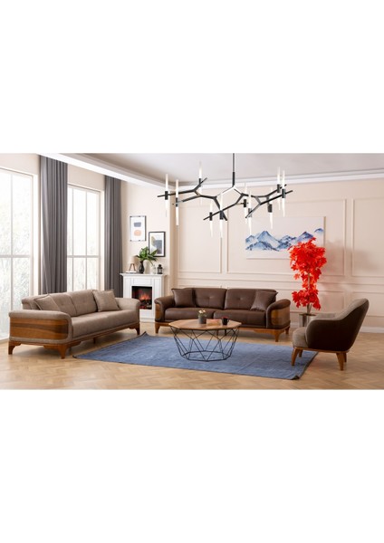 Wood 3+3+1 Koltuk Takımı (7 Oturum)