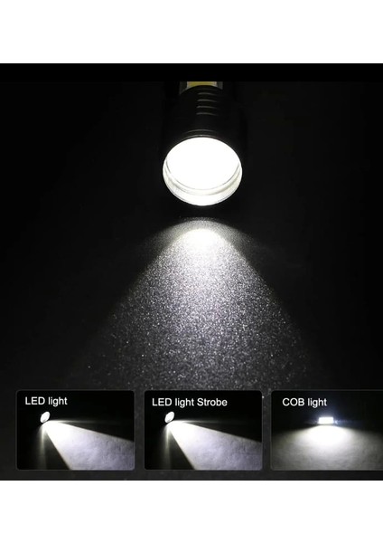 Wuben WB-017 Zoomlu Şarjlı Cob LED Güçlü El Feneri - Lisinya