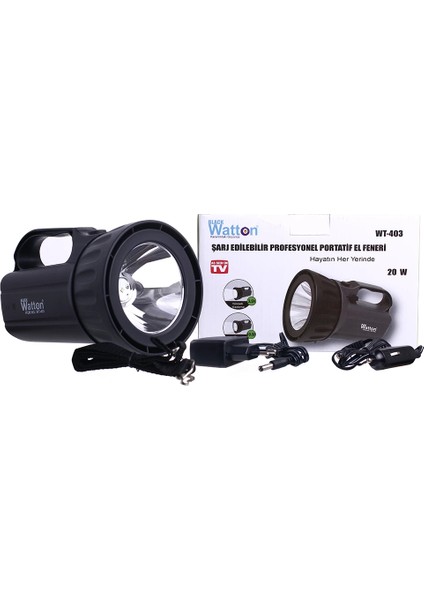 Şarj Edilebilir Profesyonel Portatif El Feneri WT-403 - Lisinya modelleri