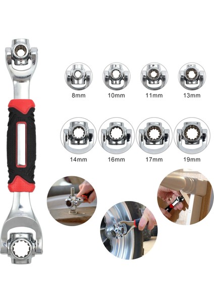 360 ° Döner Başlıklı Çok Fonksiyonlu Soket Anahtar ( Lisinya )