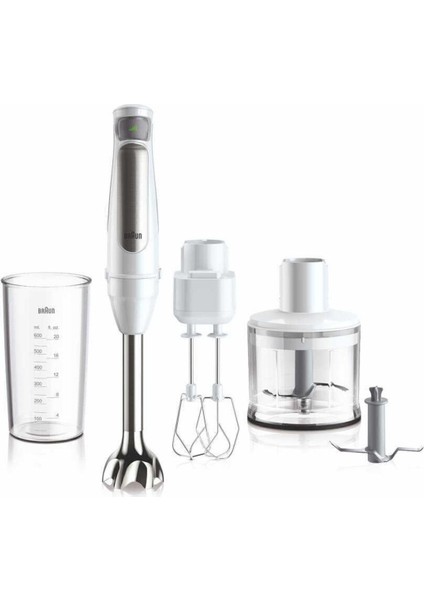 Multiquick 7 El Blenderi MQ7035B, Şık Beyaz Tasarım, Pratik Kullanım, Yüksek Performans