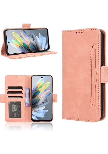 Zte Blade A35/BLADE A55 Deri Telefon Kılıfı, Cüzdan Çıkarılabilir Kart Tutucu Telefon Kılıfı Kapağı Zte Blade A35/BLADE A55 (Yurt Dışından)