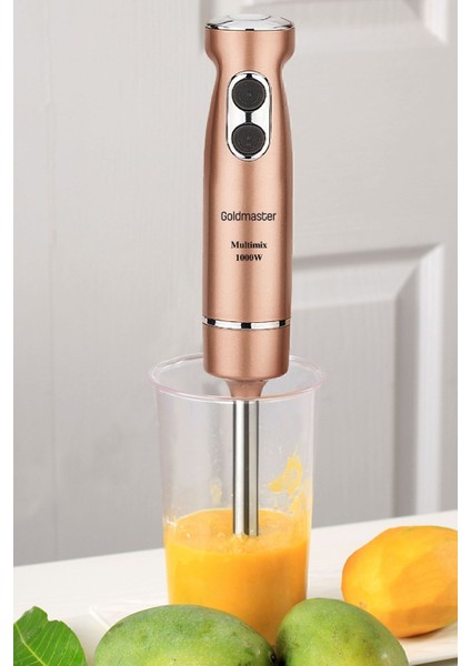 Güçlü 1000W Paslanmaz Çelik El Blender, Turbo Hız Ayarlı, 4 Bıçaklı fırsatları