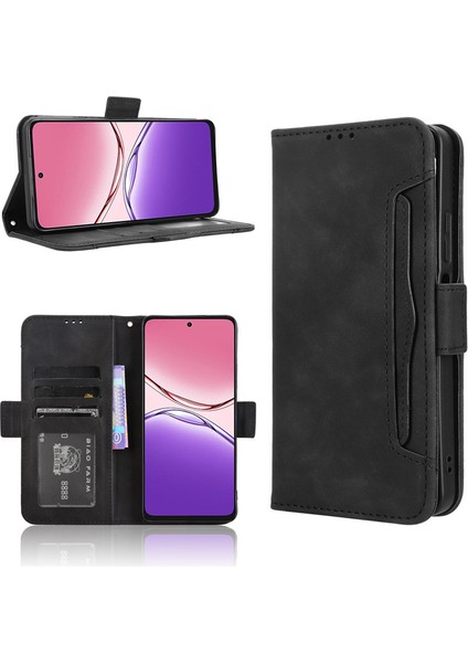 Oppo A5 Pro 5g Deri Telefon Kılıfı, Cüzdan Çıkarılabilir Kart Tutucu Telefon Kılıfı Kapağı Oppo A5 Pro 5g (Yurt Dışından)
