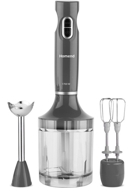 El Blender Seti, Antrasit Renk, Pratik ve Kullanışlı Elektronik Alet