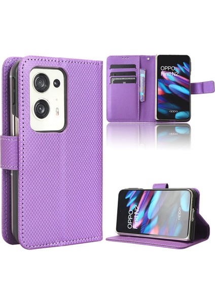 Oppo Find N2 Telefon Kılıfı, Rfıd Cüzdan Deri Kart Yuvası Telefon Kılıfı Kapağı Oppo Find N2 (Yurt Dışından)