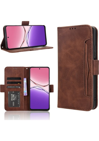 Oppo A5 Pro 5g Deri Telefon Kılıfı, Cüzdan Çıkarılabilir Kart Tutucu Telefon Kılıfı Kapağı Oppo A5 Pro 5g (Yurt Dışından)