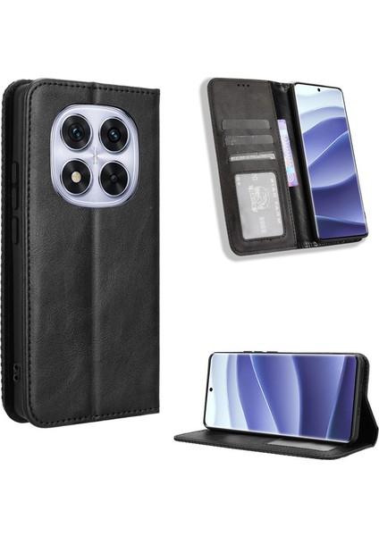 Xiaomi Redmi Note 14 Pro Plus 5g Deri Telefon Kılıfı, Manyetik Cüzdan Telefon Kılıfı Kapağı Xiaomi Redmi Note 14 Pro Plus 5g (Yurt Dışından)
