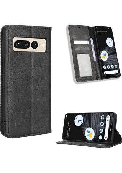 Google Pixel 8A Deri Telefon Kılıfı, Manyetik Cüzdan Telefon Kılıfı Kapağı Google Pixel 8A (Yurt Dışından)