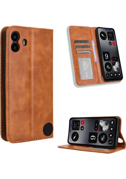 Nothing Cmf Phone 2 Pro Deri Telefon Kılıfı, Manyetik Cüzdan Telefon Kılıfı Kapağı Nothing Cmf Phone 2 Pro (Yurt Dışından)