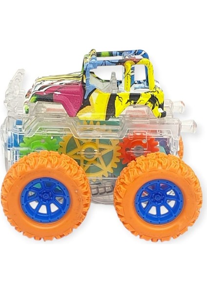 Sürtmeli Işıklı Off-Road Aracı - 7310 - Turuncu (Lisinya)