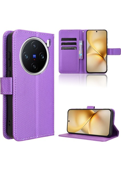 Vivo X200 5g Telefon Kılıfı, Rfıd Cüzdan Deri Kart Yuvası Telefon Kılıfı Kapağı Vivo X200 5g (Yurt Dışından)