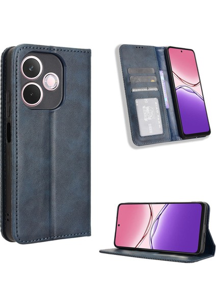 Oppo A5 Pro 5g Deri Telefon Kılıfı, Manyetik Cüzdan Telefon Kılıfı Kapağı Oppo A5 Pro 5g (Yurt Dışından)