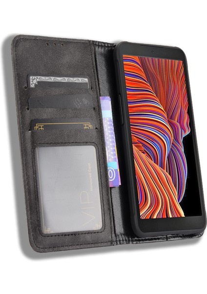 Samsung Galaxy Xcover 5 Deri Telefon Kılıfı, Manyetik Cüzdan Telefon Kılıfı Kapağı Samsung Galaxy Xcover 5 (Yurt Dışından) modelleri