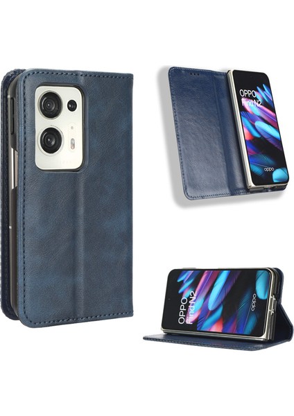 Oppo Find N Deri Telefon Kılıfı, Manyetik Cüzdan Telefon Kılıfı Kapağı Oppo Find N (Yurt Dışından)