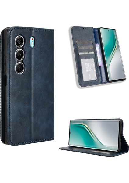 Tecno Camon 40 Premier 5g/cm5 Deri Telefon Kılıfı, Manyetik Cüzdan Telefon Kılıfı Kapağı Tecno Camon 40 Premier 5g/cm5 (Yurt Dışından)