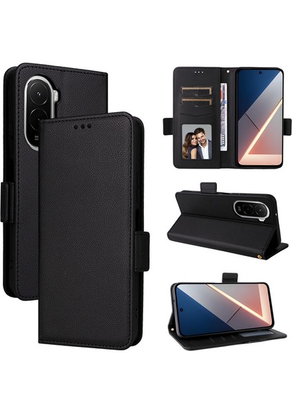 Xiaomi Poco M7 Plus 5g/poco M7 4g 169MM Deri Telefon Kılıfı, Kartlıklı Cüzdan Kılıfı, Deri Korumalı Telefon Kılıfı Kapağı Xiaomi Poco M7 Plus 5g/poco M7 4g 169MM (Yurt Dışından)