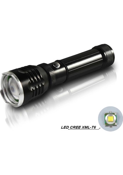 Flaşörlü Uzun Mesafeli Şarjlı Pilli Mıknatıslı El Feneri WT-282 - Lisinya