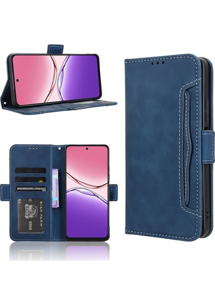 Oppo A5 Pro 5g Deri Telefon Kılıfı, Cüzdan Çıkarılabilir Kart Tutucu Telefon Kılıfı Kapağı Oppo A5 Pro 5g (Yurt Dışından)