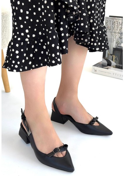 Rewat Siyah Cilt Topuklu Ayakkabı - Lisinya fiyatları