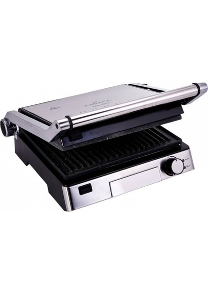 Paslanmaz Çelik Izgara ve Tost Makinesi 2000W Gri