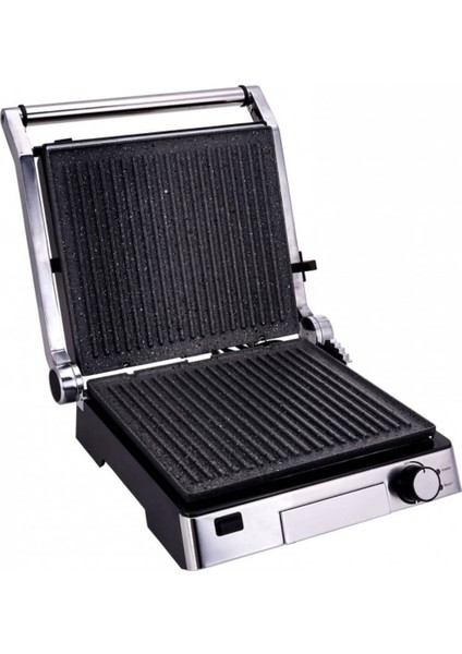 Paslanmaz Çelik Izgara ve Tost Makinesi 2000W Gri