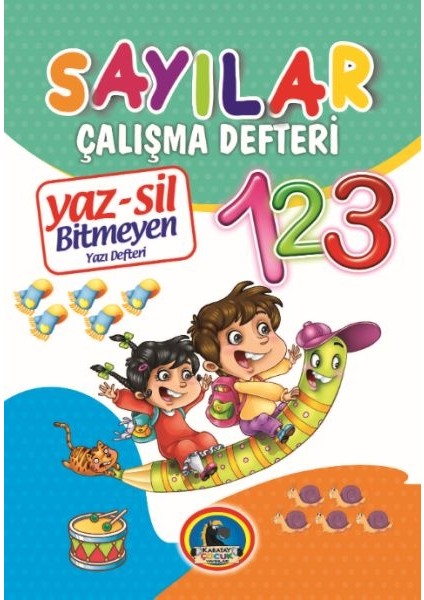 Yaz-Sil Sayılar Bitmeyen Yazı Defteri+Tahta Kalemi
