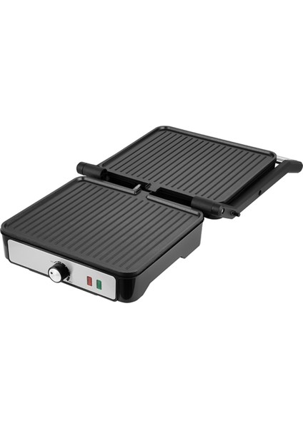 Inox Izgara ve Tost Makinesi 2000W, Gri, Pratik ve Şık Tasarım indirimleri