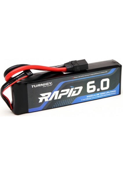 Rapid 3s 6000MAH 11.1V 100C Lipo Batarya
