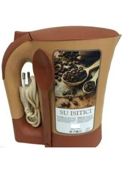 Mini Elektrikli Su Isıtıcı ve Kahve Pişirici, Pratik Kullanım, Kahverengi