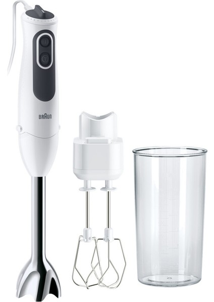 Pratik ve Şık Çok Fonksiyonlu El Blenderi, Beyaz Renk, Kolay Kullanım