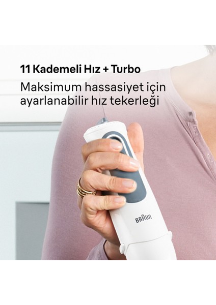 Pratik ve Şık Çok Fonksiyonlu El Blenderi, Beyaz Renk, Kolay Kullanım indirimleri