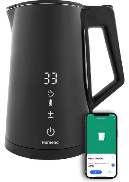 Dokunmatik, Çift Duvarlı, Paslanmaz Çelik, Xl Su Isıtıcı, Wi-Fi Özellikli, Şık Tasarım fiyatları