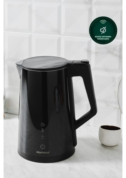 Dokunmatik, Çift Duvarlı, Paslanmaz Çelik, Xl Su Isıtıcı, Wi-Fi Özellikli, Şık Tasarım modelleri