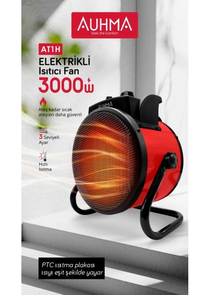 Ultra Güçlü 3000 Watt Taşınabilir Elektrikli Portatif Isıtıcı Soba Sıcak Hava Üfleyen Fan Radyatör - Lisinya fırsatları