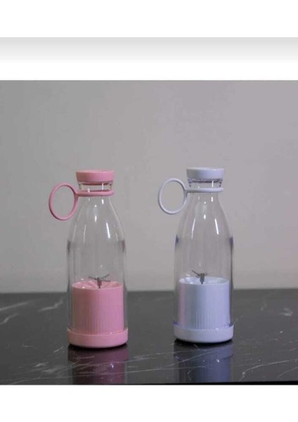 Şarjlı Taşınabilir Katı Meyve Sıkacağı ve Blender, Pembe Renkli, Portatif Kullanım