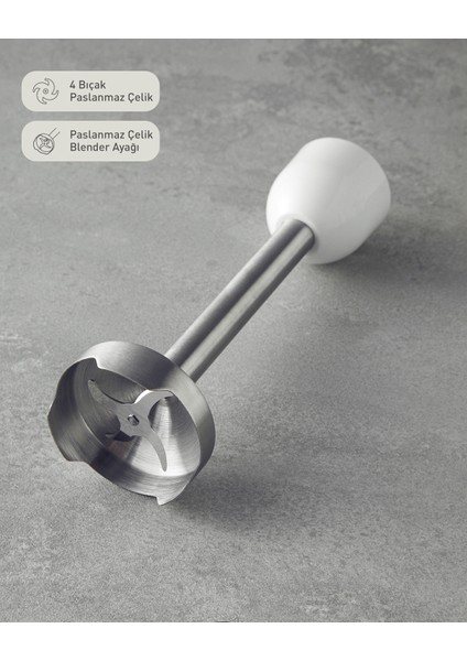 El Blenderı 3001, 4 Bıçaklı, Beyaz ve Bakır Renkli, Güçlü ve Kullanışlı fırsatları