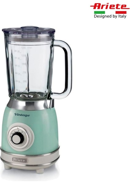 Yeşil Vintage Cam Blender 1000 Watt, Şık ve Güçlü Mutfak Aleti