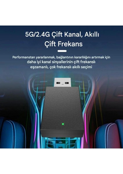 Kablosuz Android Auto/car Play USB Dongle Cihazı ( Lisinya )
