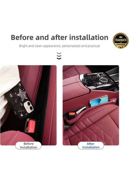 Ford Fiesta 2014-2015-2016-2017 Araba Koltuk Kenar Boşluk,organizer,ikili Set Bordo