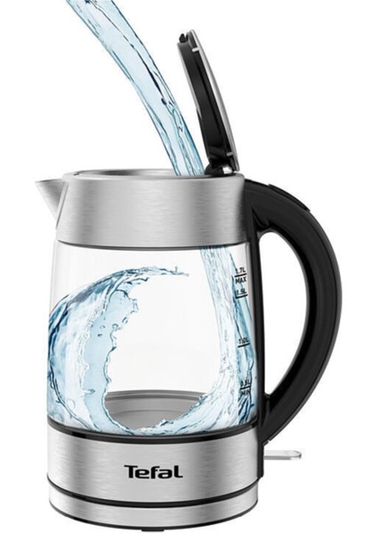 Parlak Cam Kettle, 1,7 L, Renkli, Modern, Şık, Çalışkan, Dayanıklı, Kullanışlı, Enerji Tasarruflu
