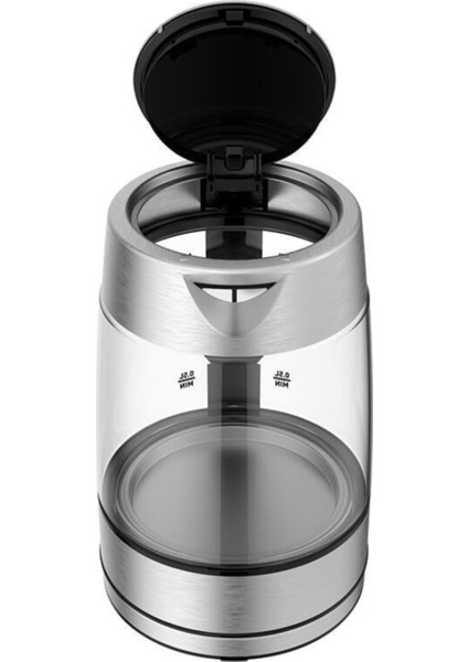 Parlak Cam Kettle, 1,7 L, Renkli, Modern, Şık, Çalışkan, Dayanıklı, Kullanışlı, Enerji Tasarruflu modelleri