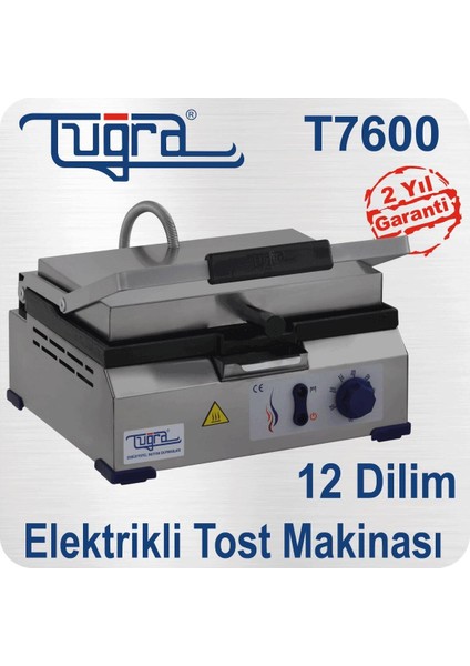 Gri 12 Dilim Elektrikli Tost Makinesi, Pratik ve Şık Tasarım