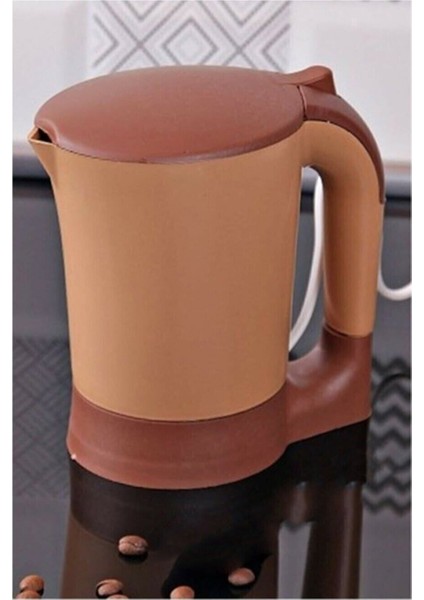 Küçük ve Taşınabilir Su Isıtıcısı, Kahve ve Içecekler Için Ideal, Şık Kahverengi Tasarım